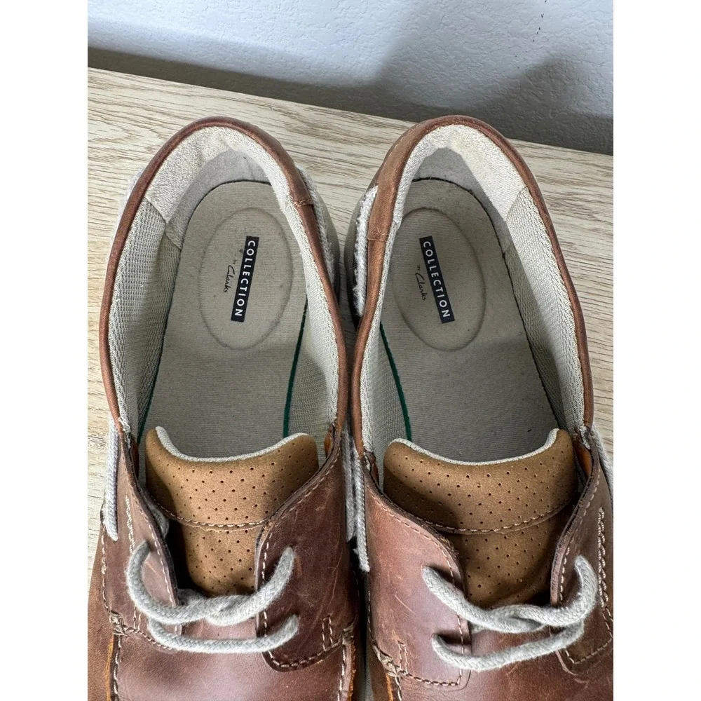 Clarks Collection Cotrell Step Brown Leather Boat Shoes Mens 12 M 261331637110